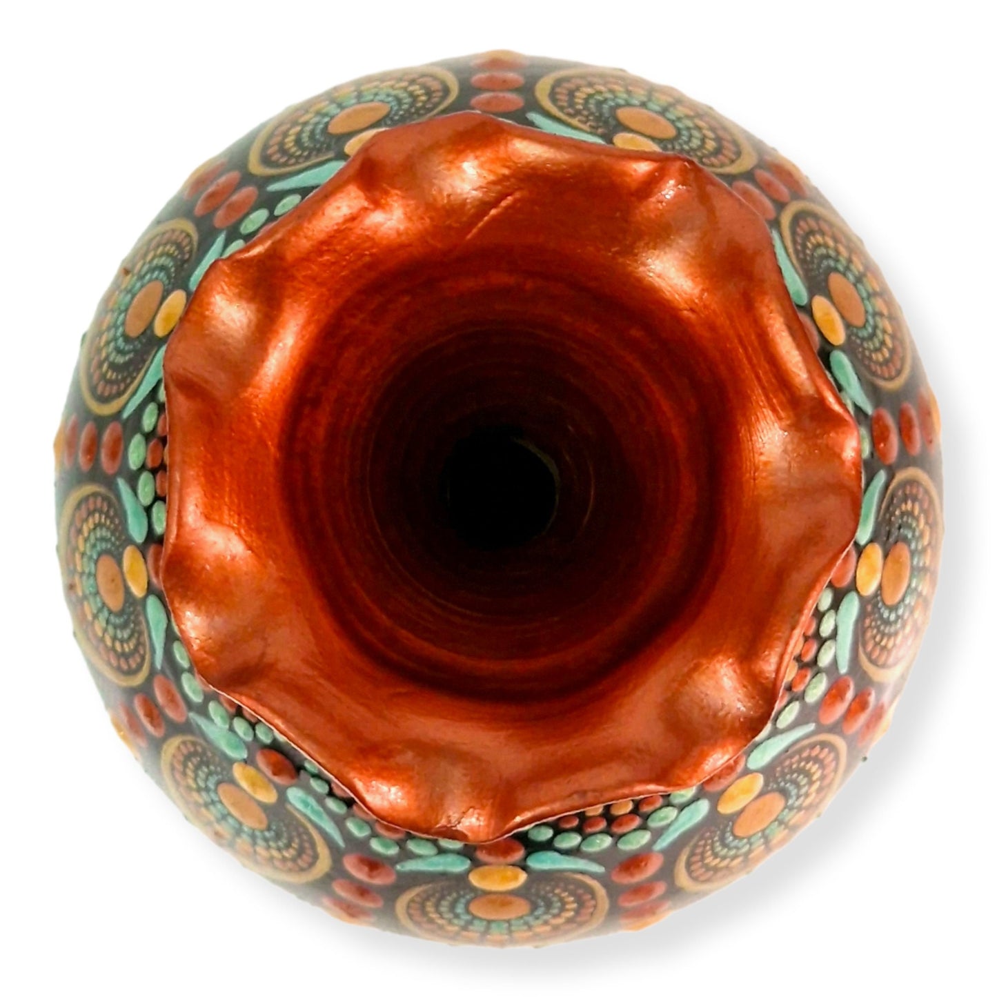 Hand Painted Mesmerizing Vase, Modern Elegant Persian Acrylic Painting Art, A Distinctive Gift For Christmas