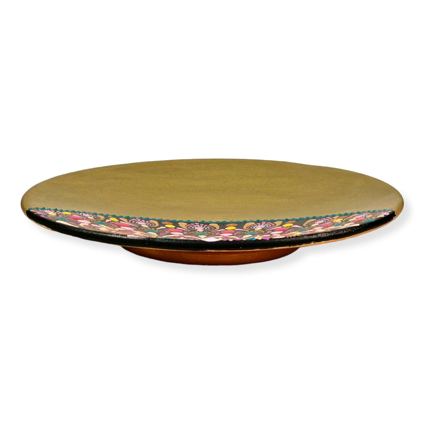 Plato decorativo pintado a mano, moderno y elegante arte persa de pintura acrílica, un regalo distintivo para la Navidad