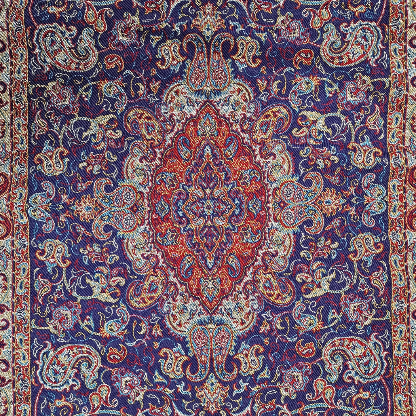 Lujoso camino de mesa de "termeh" con diseño Salar elaborado en seda con 5 colores, un regalo exclusivo del arte persa para la Navidad