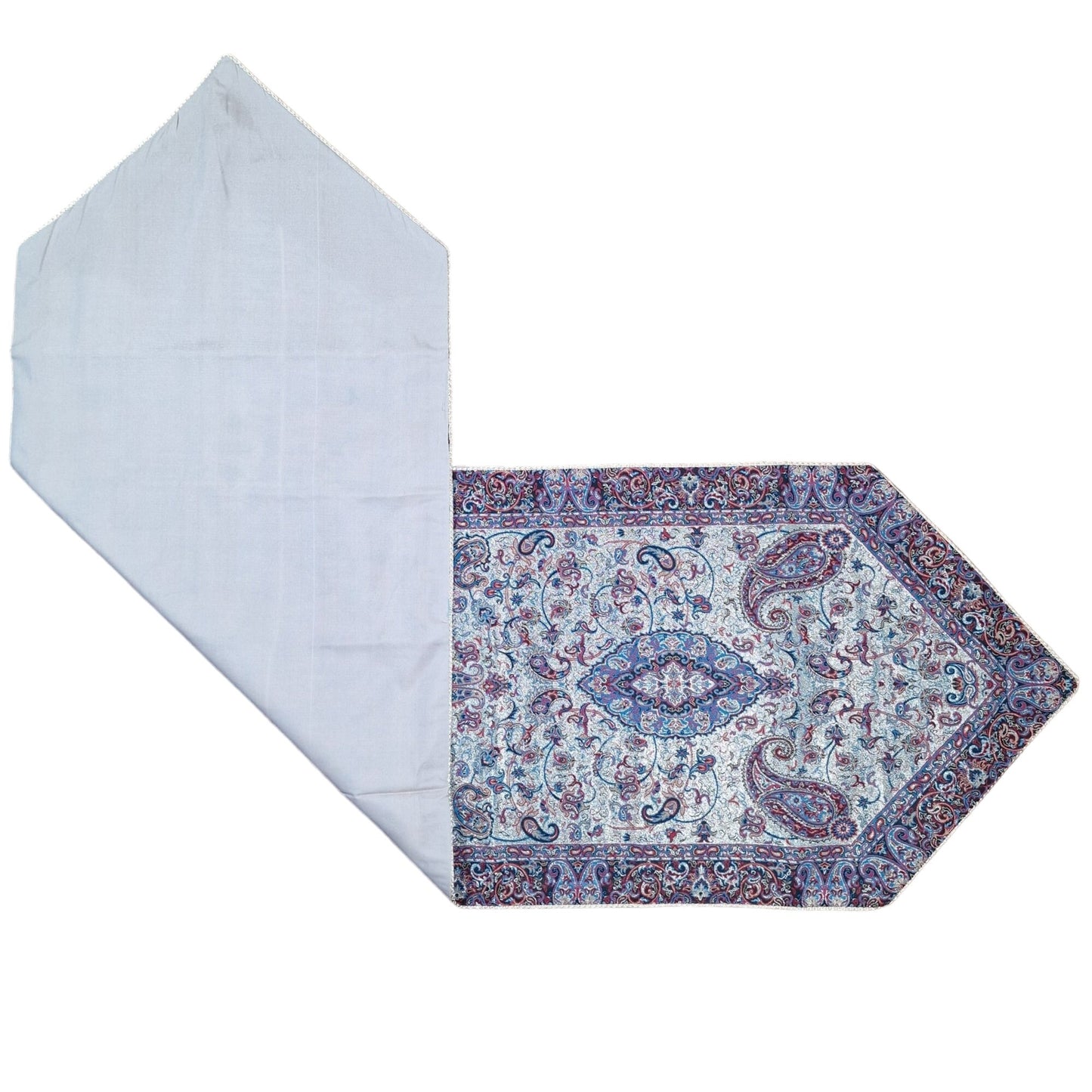 Precioso camino de mesa de "termeh" con diseño Salar elaborado en seda con 5 colores, un regalo exclusivo del arte persa para el Nowruz.