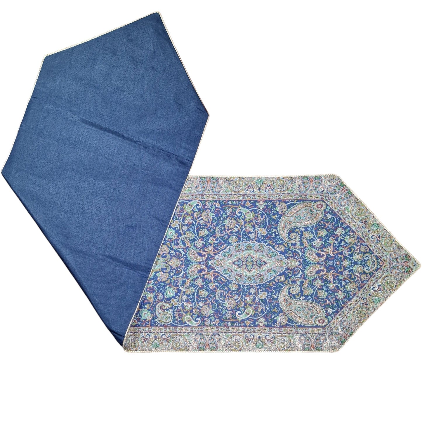 Lujoso camino de mesa de "termeh" con diseño Salar elaborado en seda con 5 colores, un regalo exclusivo del arte persa para el Nowruz.